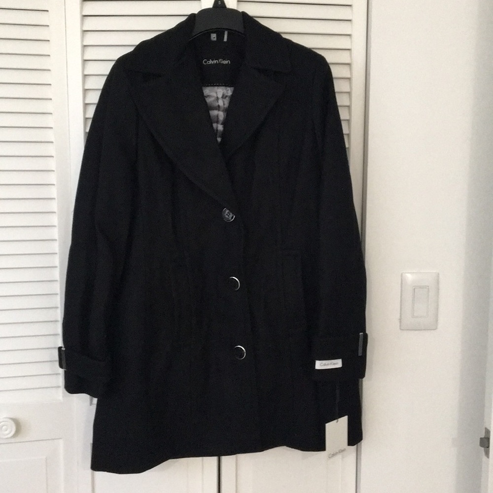 Calvin Klein Small Black Wool Coat